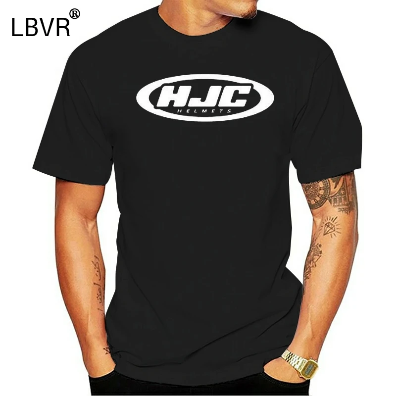 NEW HJC HELMETS RACING LOGO MENS BLACK USA SIZE T SHIRT S M L XL 2XL