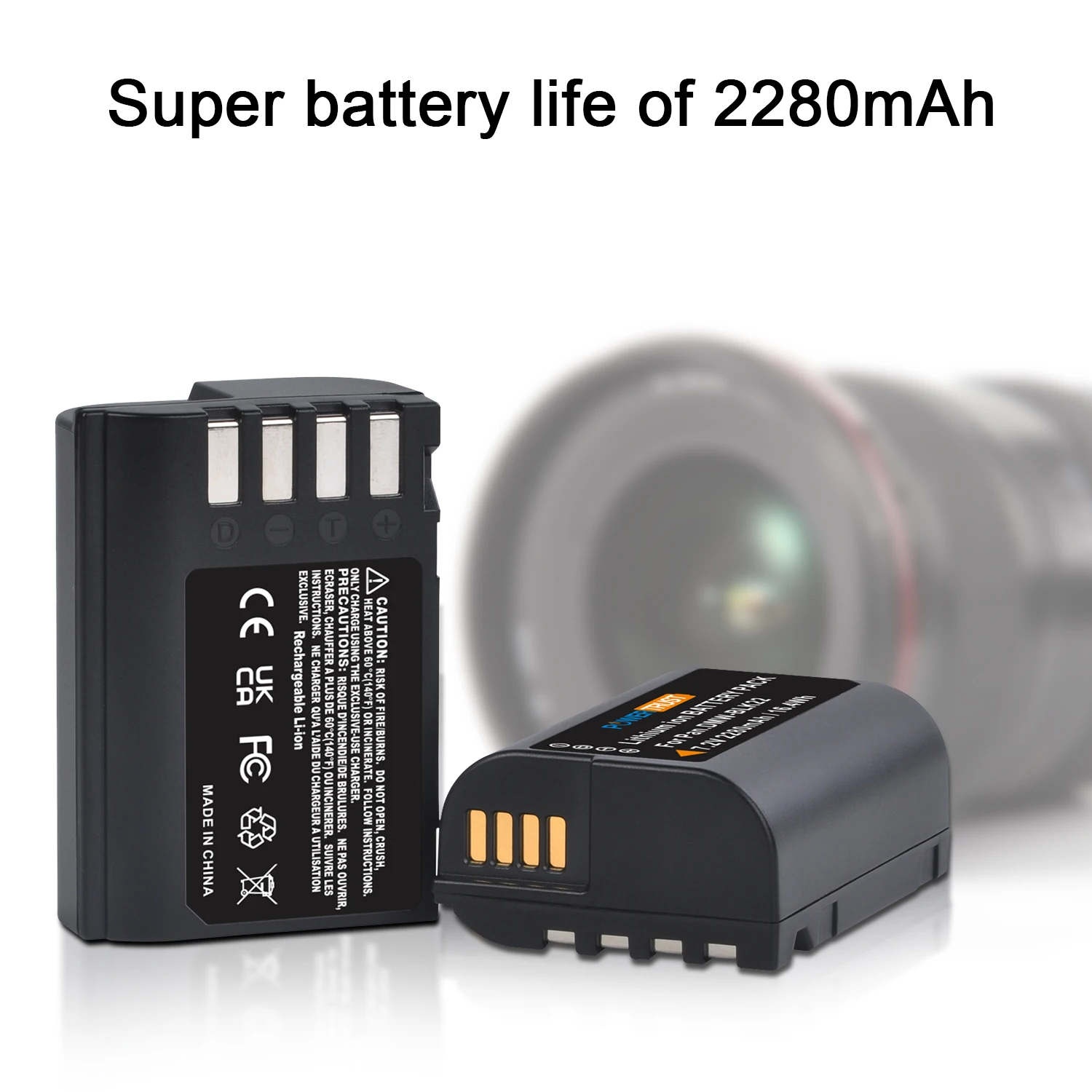 Caricabatteria con Batteria DMW-BLK22 da 2280mAh per Panasonic Lumix DC-S5K BLK22 15