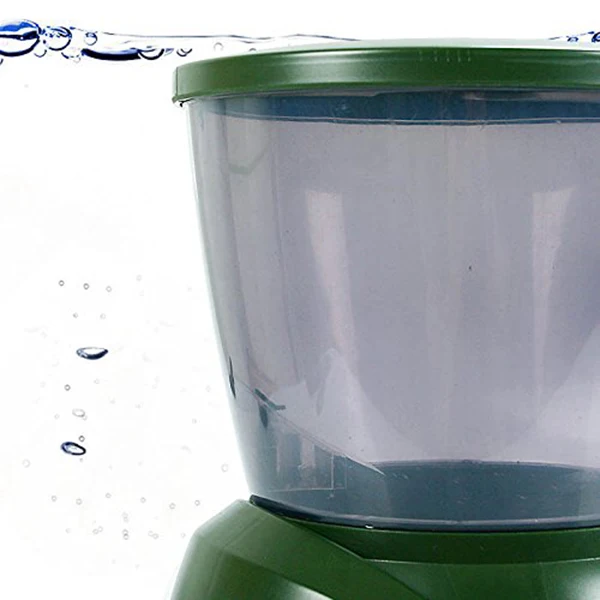 Lcd Digital 4.25L Auto Pond Fish Feeder with Programmable Automatic Dispenser Food Timer Large Capacity