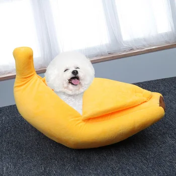 

Cat Bed House For Dogs Cats Nest Banana Shape Pet Supplies Sleeping Bed Pet Cradle Puppy Cushion