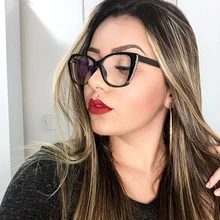 Прозрачные очки, оправа для женщин, модные кошачьи глаза, кристально прозрачные линзы, очки для компьютера, очки, брендовые оправы для очков