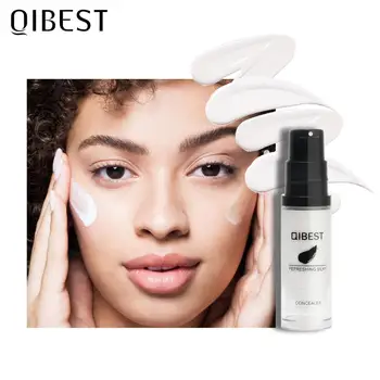

QIBEST Foundation Makeup Colors Changing Moisturizer Face Base High Coverage Brighten Concealer Cream Liquid Foundation TSLM1