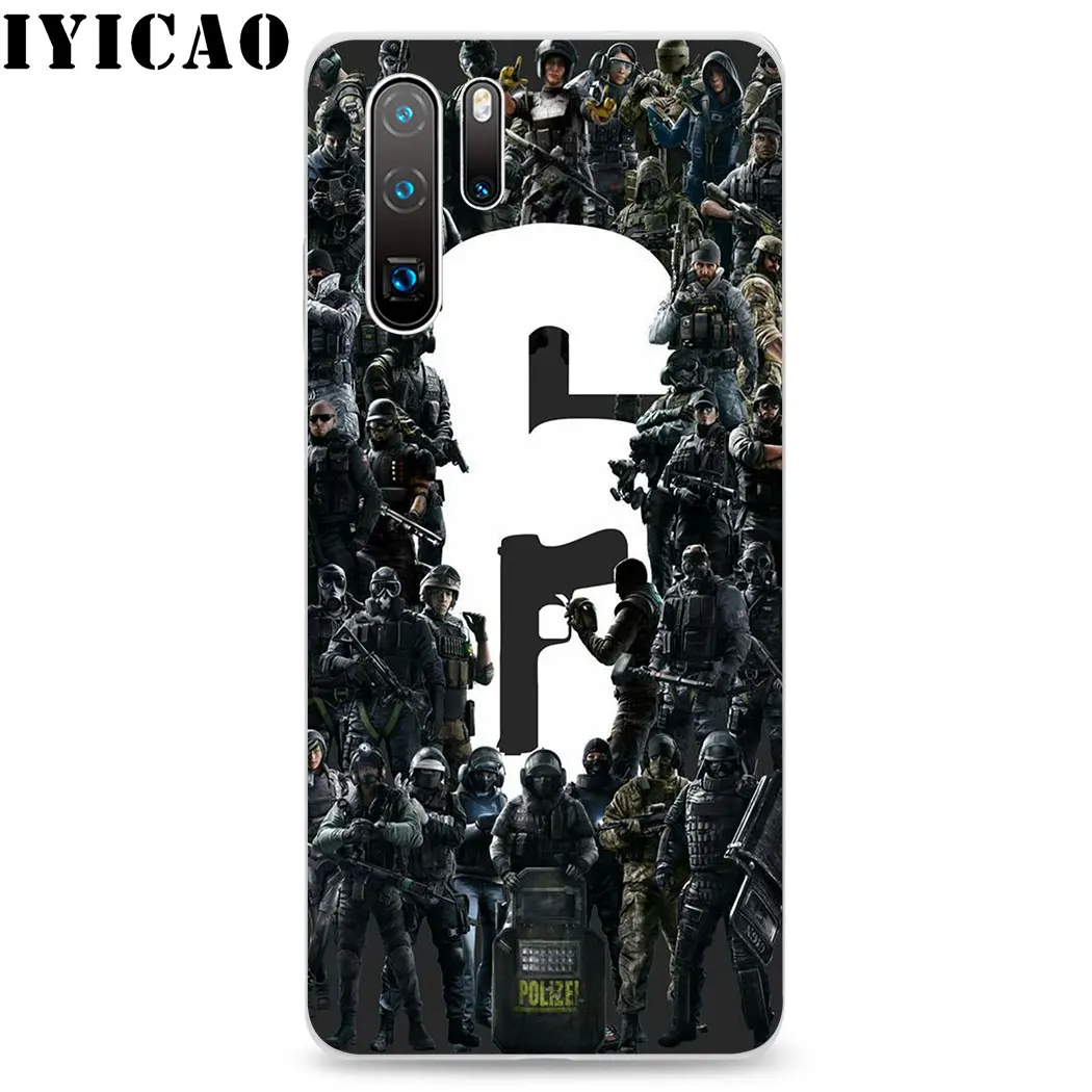 Радуга шесть осада жесткий чехол для Huawei Honor 6a 6C 7A 7C 7X8 8X9 10 20 9X Lite Pro Honor Play Примечание 10 вид 20 - Цвет: 6