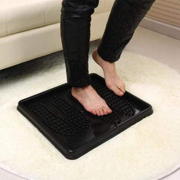 

2Pack Boot Mat for Heavy Duty Floor Protection - Pet Licking Bowls -Massage Feet- Mat Multi-Purpose Tray 16.9 x 15 Inch
