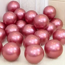 

100PCS 12 Inch Rosegold Silver Gold Metallic Latex Balloons Metal Chrome Balloon Wedding Decorations Birthday Party Supplies