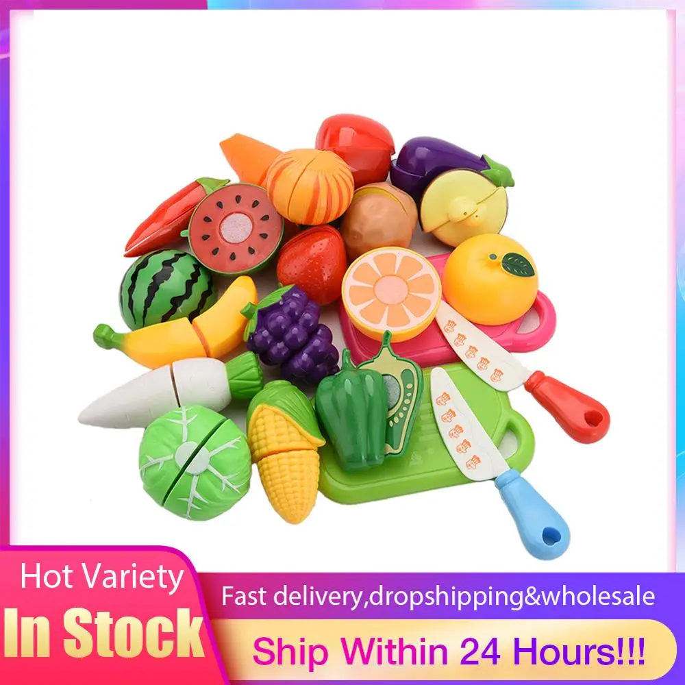 

Hot Variety Wooden Classic Game Simulation Kitchen Series Toys Cutting Fruit And Vegetable Toys Montessori Early Education Gifts