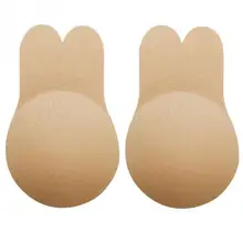 Women Cute Rabbit Bra Nipple Covers Breast Petals Push Up Invisible Bra Top Reusable Breast Adhesive Bra Intimates