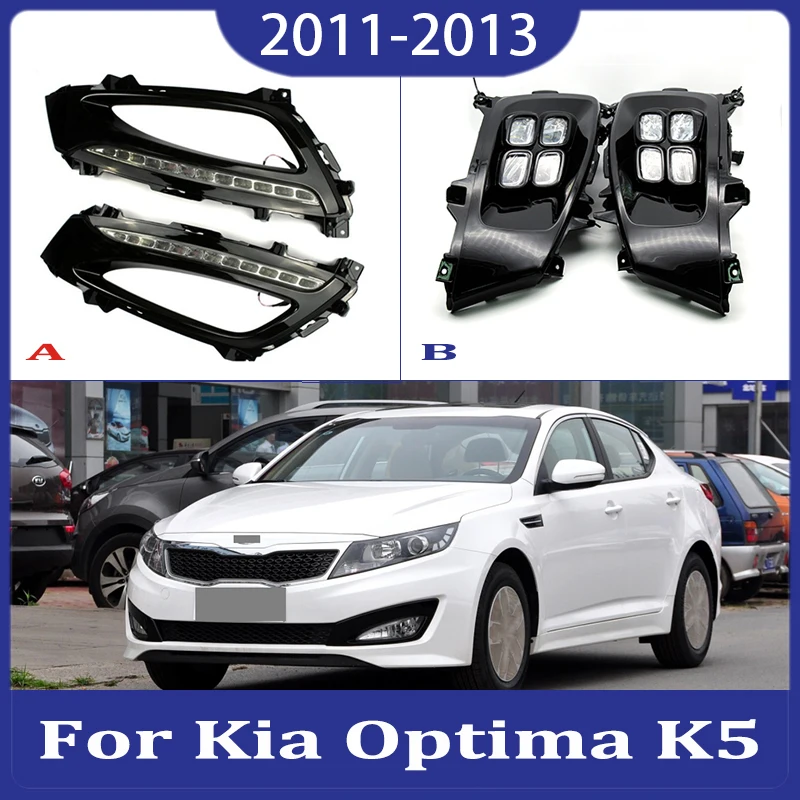 2 шт. для Kia Optima K5 2011-2013 6000K белый светильник Светодиодный дневной ходовой светильник DRL Автомобильная противотуманная фара