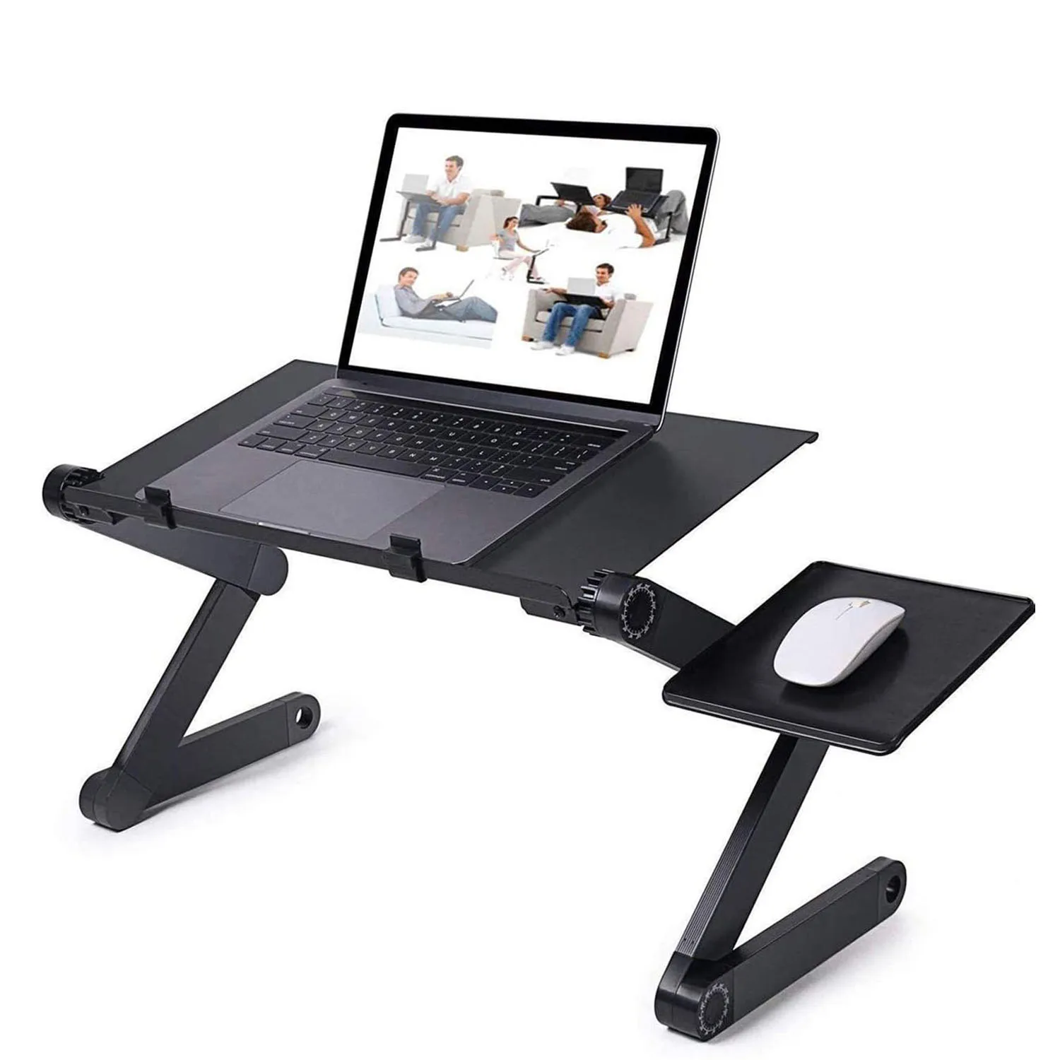 Adjustable Notebook Laptop Table Portable Computer Desk Trolley Sofa Bed Tray 