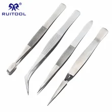 4 шт. прецизионный Пинцет Набор из нержавеющей стали Пинцет Электронный толстый паяльный Пинцет помощь в ремонте сбора монтажные инструменты