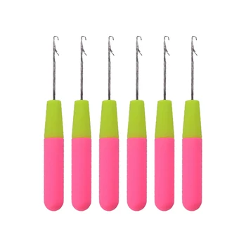 

10 PCS/Lot Plastic Crochet Braid Needle Feather Hair Extension Tools Wig Hook Needle Threader Knitting Hair Crochet needles