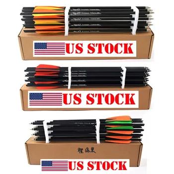 

12pcs Hunting Archery Bolts Carbon Arrow Crossbow 16/20 Inches Spine 400 For Recurve/composite bow Archery