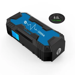 12V /24V Portable Car Battery Pack Emergency Jump Starter Booster with Smart jumper cable  Jumper Clamp