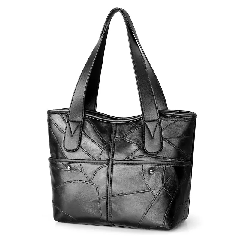

2019 New Women's Pu Leather European and American Style Tote Bag Simple Fashion Shoulder Mummy Bag #197318