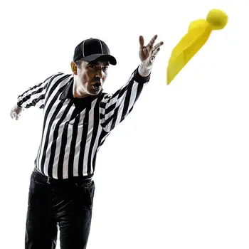 

6PCS Football Penalty Flag Football Referee Tossing Flag Props Party Accessory Yellow