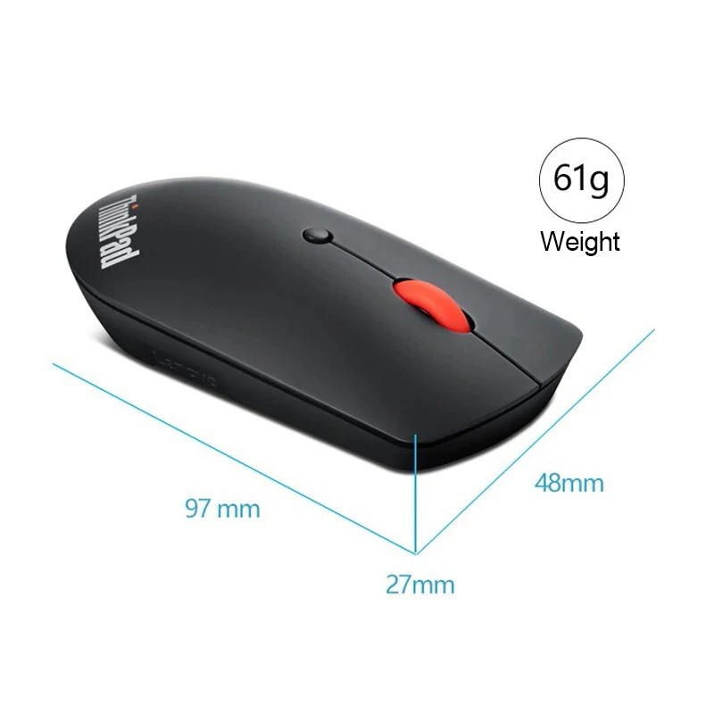 Lenovo-thinkpad Mouse sem Fio Bluetooth Duplo Mouse de Botão Silencioso para Windows 4y50x88822 Bluetooth 5.0 2400dpi Original - Imagem 2