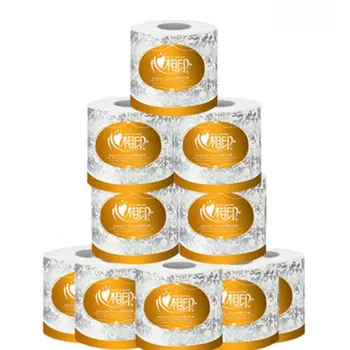 

Toilet Paper Bulk Bath Tissue Bathroom Soft 3 Ply Roll Roll Toilet Paper Creative Paper practical portable
