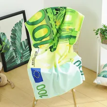 Seaside Sun-resistant Sand-proof American Dollars Euro Beach Bath Towel Rapid Water Absorption Dustproof Beach Shawl Bathrobe 70