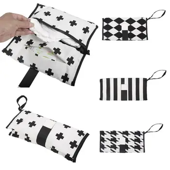 

30x30CM Baby Diapers Bag Striped Print Waterproof Nappy Pouch Organizer Reusable Infant Wet Wipes Pocket
