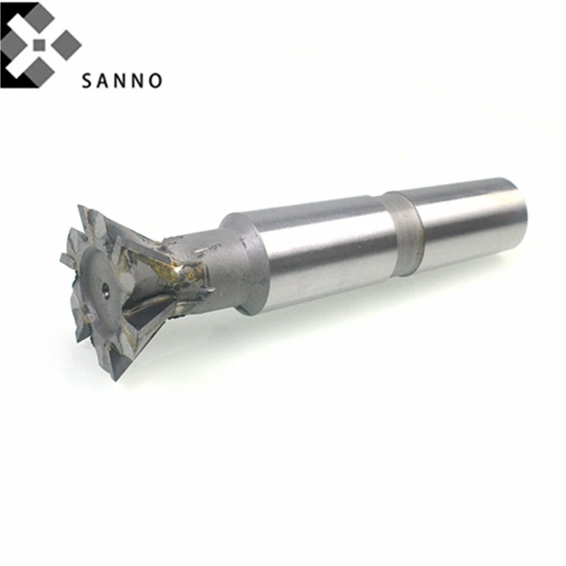 Tungsten steel dovetail slot milling cutter 45  55  60 degree straight  taper shank weld cutting dovetail forming end mill (3)
