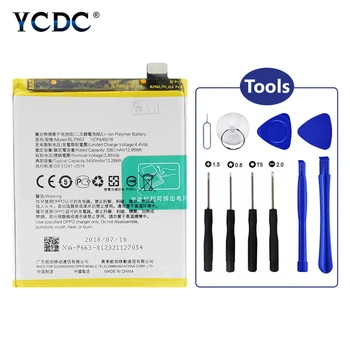 

3.85 V BLP663 Lithium Battery BLP 663 3450mAh Phone Battery Replacement + Row Line + Maintain Tools Set For OPPO R15 Cellphone