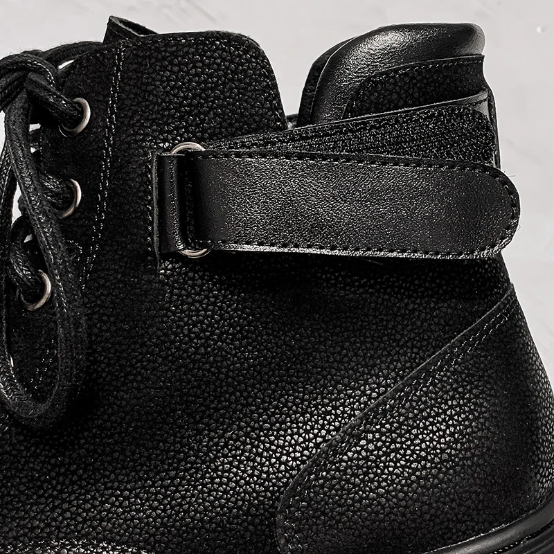 Women Boots Spring Comfy Durable Outsole Lace-Up Fashion Shoes Women 2021 Leather Casual Boots Brand Design Women's Footwear