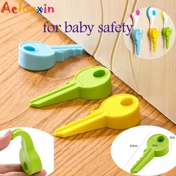 Bouchon de porte de sécurité pour bébé, Design en forme de clé, en forme de feuille, mignon, soins pour nouveau né, Protection des enfants, serrure 