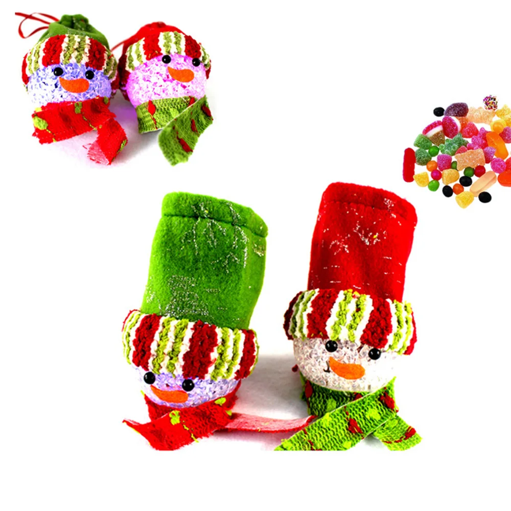 11*7cm Christmas Hanging LED Light Candy Bag EVA XMAS Tree Decor Ornaments Create A Rich Christmas Atmosphere