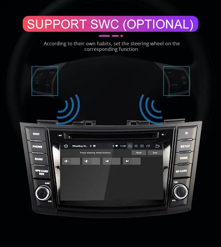 Sale Besina Android 9.0 Car DVD Player For SUZUKI SWIFT 2011 2012 2013-2015 Multimedia GPS Navigation WIFI 2 Din Car Radio 64G Stereo 12
