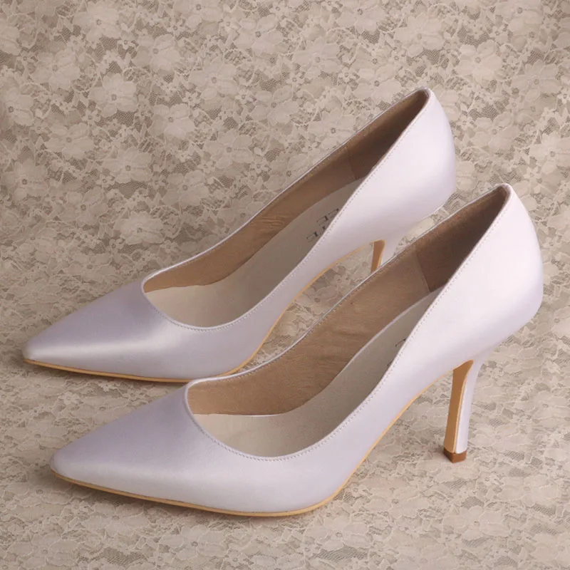 

Wedopus Stiletto Heels Wedding White Color Ladies Pumps Pointed Toe
