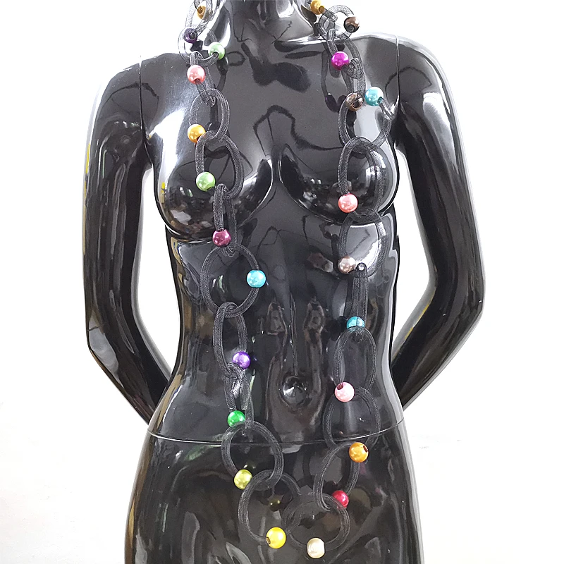 YD& YDBZ Новое модное длинное ожерелье с цветным жемчугом, дизайнерское новое ожерелье с кулоном в богемном стиле, кружевная подвеска, ювелирные изделия в стиле ретро, модная девушка