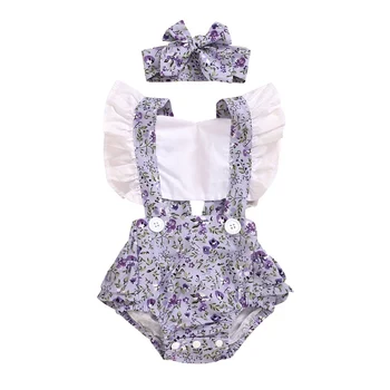 

NEW Summer Baby Girls Romper Infant Newborn Sleeveless Girls Floral One-pieces Jumpsuit Baby Cotton Soft Clothes Outfits