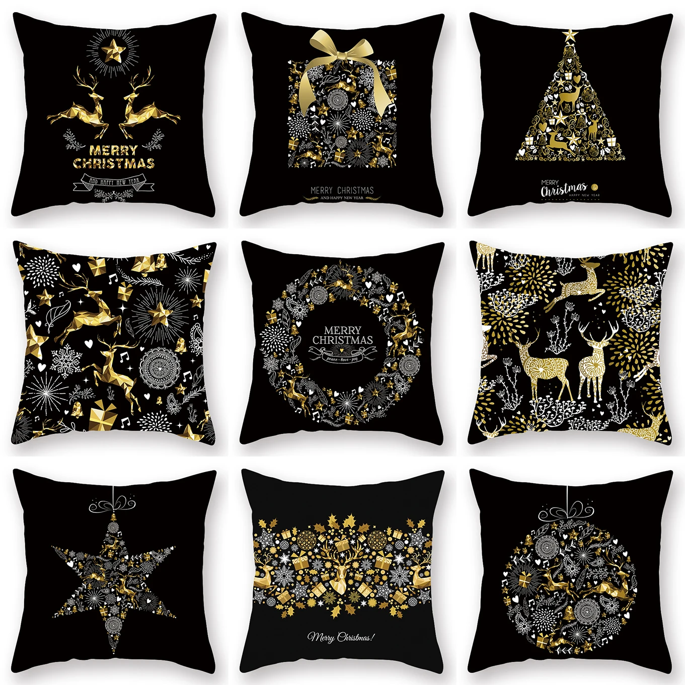 Merry Christmas Elk наволочка из хлопка квадратная домашняя спальня 45x45 см в скандинавском стиле наволочки с рождественскими узорами