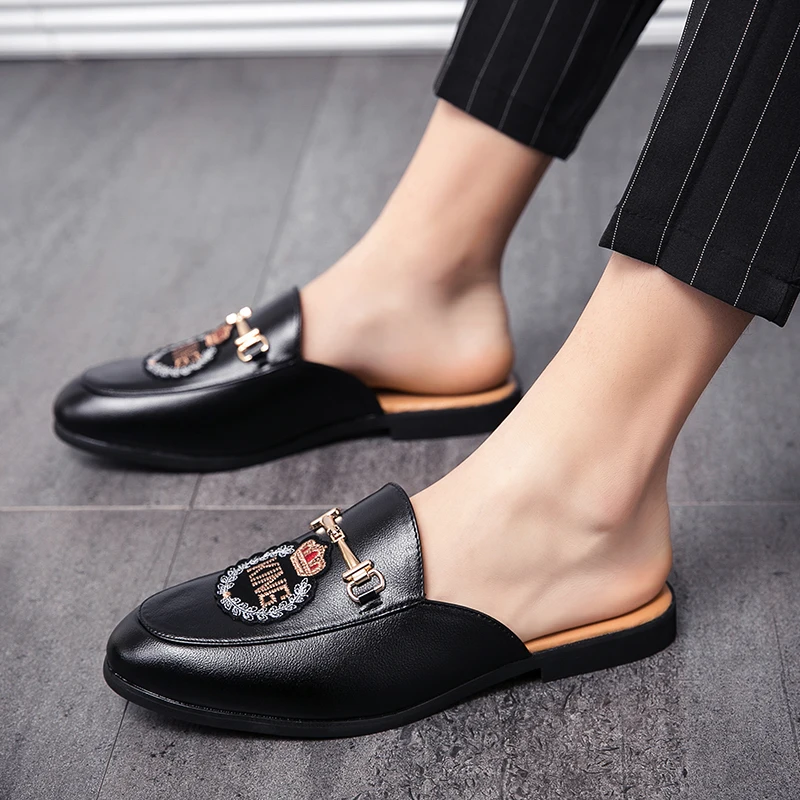 foro árabe Autocomplacencia Zapatos negros de cuero para Hombre, zapatos de diseño modernos, de lujo,  informales, Sepatu, Slip On Pria _ - AliExpress Mobile