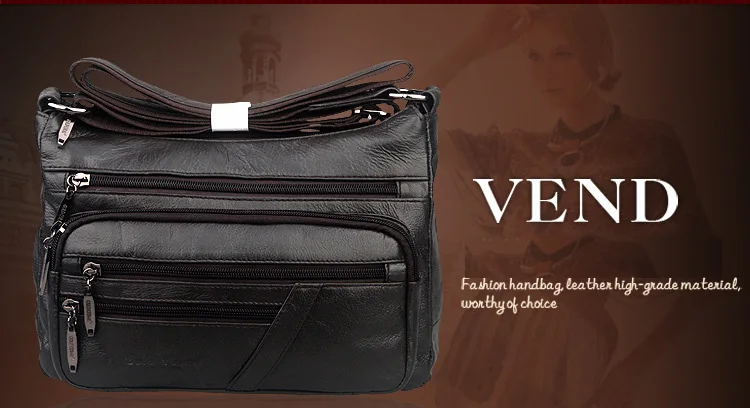 Casual Simples Mulheres bolsa do Couro Genuíno