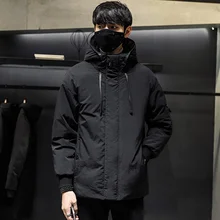 Осень новое Мужское пальто размера плюс средней длины пальто прилива черное пальто