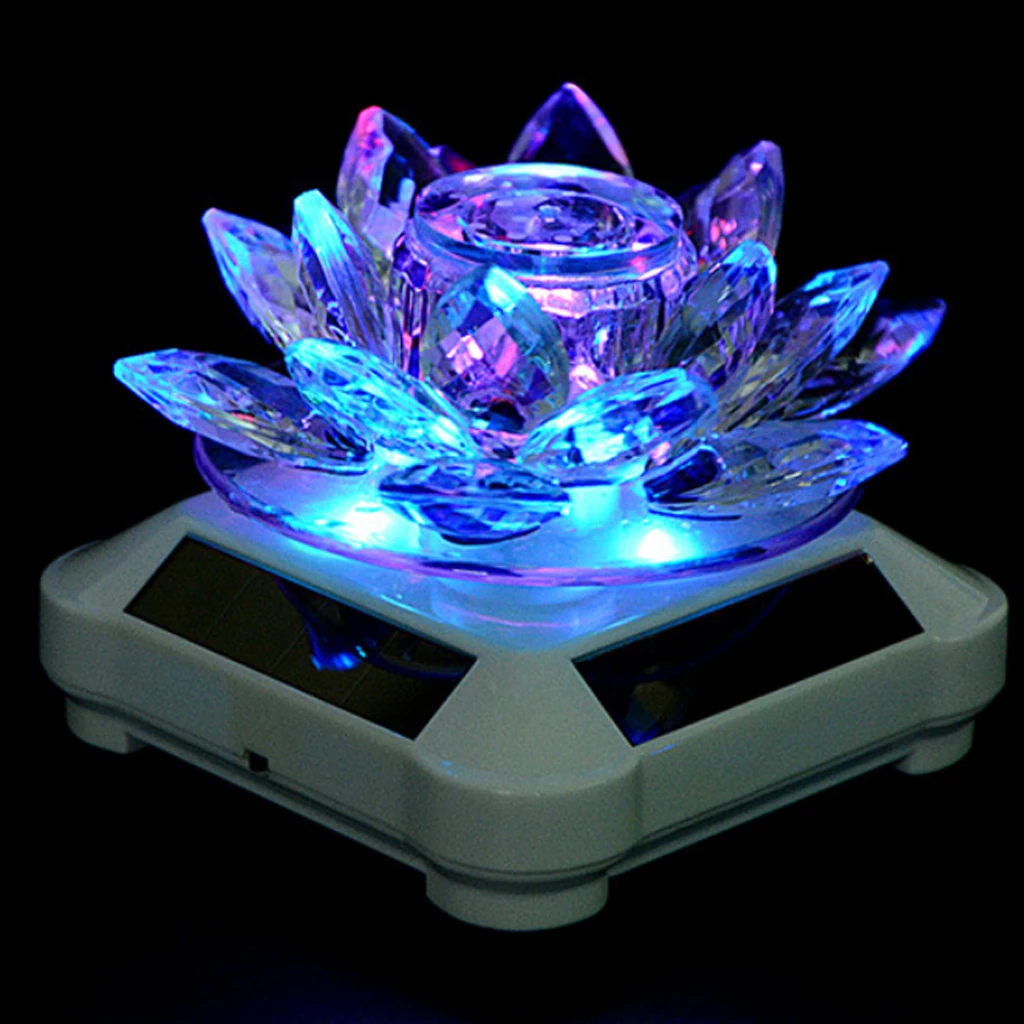 Solar Powered Rotary Display Stand Turn Table Changing Color Lights, Rotates well under natural light/ indoor light Solar Powered Rotary Display Stand Turn Table Changing Color Lights, Rotates well under natural light/ indoor light