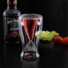 Индивидуальный модный креативный стеклянный бокал для вина, высокое боросиликатное стекло, прозрачная бокал для вина, двойная Русалка бокал для коктейлей