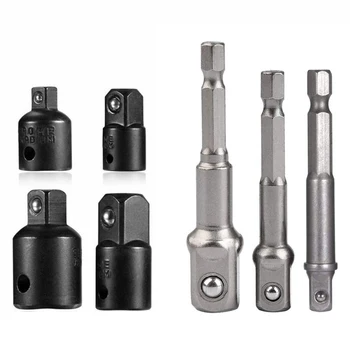 

7PCS Impact Socket Adaptor & Reducer Adapter Set 1/4 1/2 3/8inch Ratchet Tools Multifunctional Functional