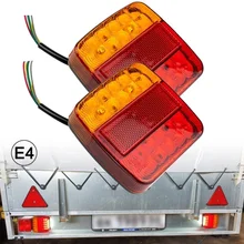 Feux de remorque submersibles 26led, feux de clignotant de queue d'arrêt, plaque d'immatriculation pour remorque de bateau camion RV, éclairage de mise à niveau