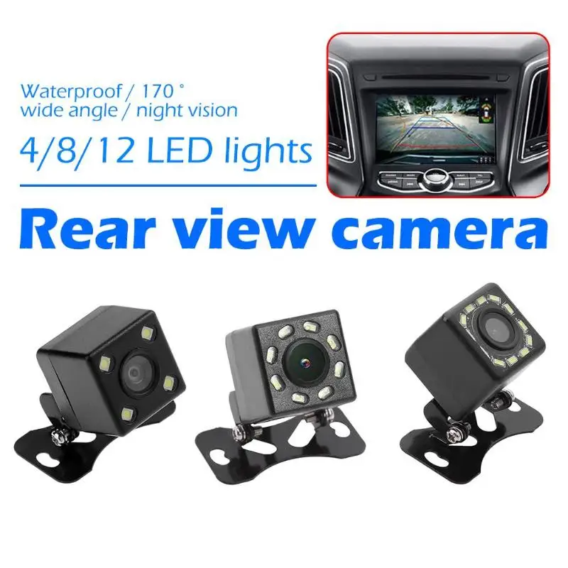 

Newest Universal 4/8/12LED Car Rear View Camera Night Vision Parking Reversing Backup Camera IP66 Waterproof 170 Wide Angle Lens