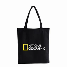 

National Geographic Large Capacity Handbags Fashion National Geographic Channel Shopper bag Large capacity canvas bag tote bag