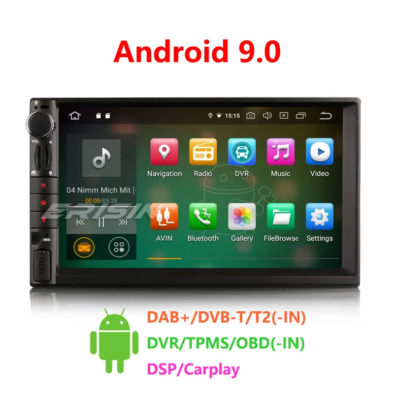 Erisin ES8049U 7 дюймовый Android 9 0 DSP автомобильный радиоприемник OBD WIFI DAB + IPS BT5.0 для