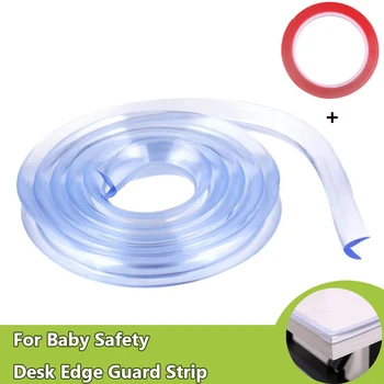 

1PC 1/2M Baby Safety Table Desk Edge Transparent Edge Corner Protection Strip Baby Collision Proof Edge Guards Strip Soft Bumper