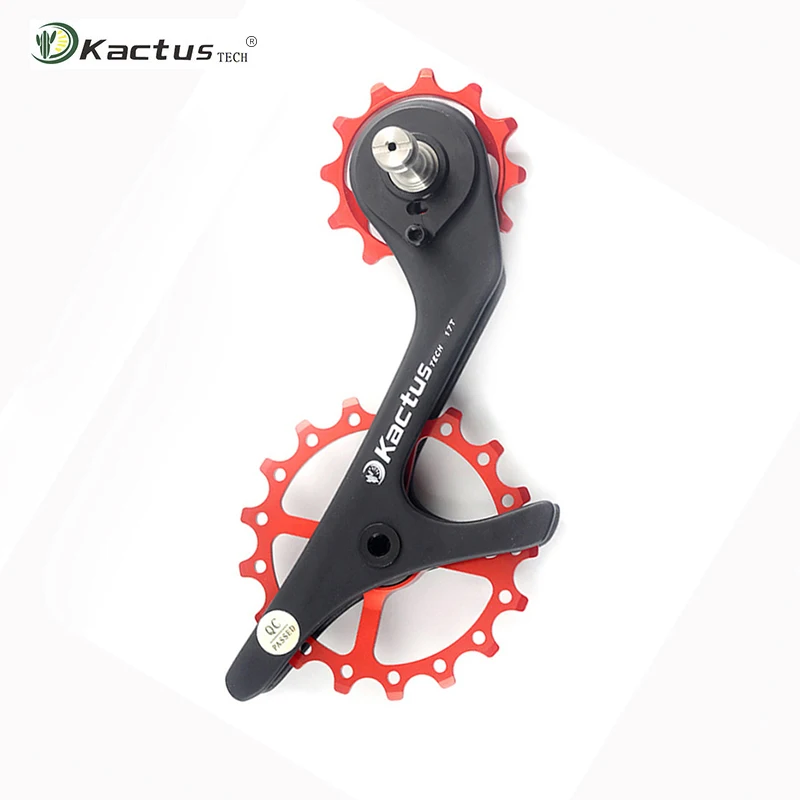 

Kactus 17THA Bicycle Carbon Fiber Rear Derailleur , CNC MTB Bike Ceramic Bearing Guide Pulley Wheel for R7000