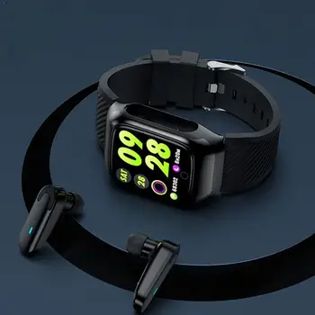 

2IN1 Bluetooth Headset Smart Call Watch Blood Pressure Heart Watch Rate Monitor T1E0