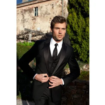 

New Classic Men’s Suit Smolking Noivo Terno Slim Fit Easculino Evening Suits For Men Best Selling Wedding Tuxedos Prom Business