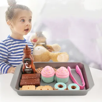 

DIY Mini Cute Play Toy Food Cake Set Miniature Cookies Snack Food Set Accessories Kitchen Play Toys as Birthday Gift