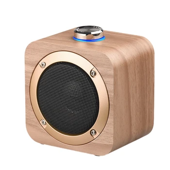 

Bluetooth Speaker, USB Desktop Wooden Wireless Bluetooth Portable Speaker with High-Definition Sound and Bass Support