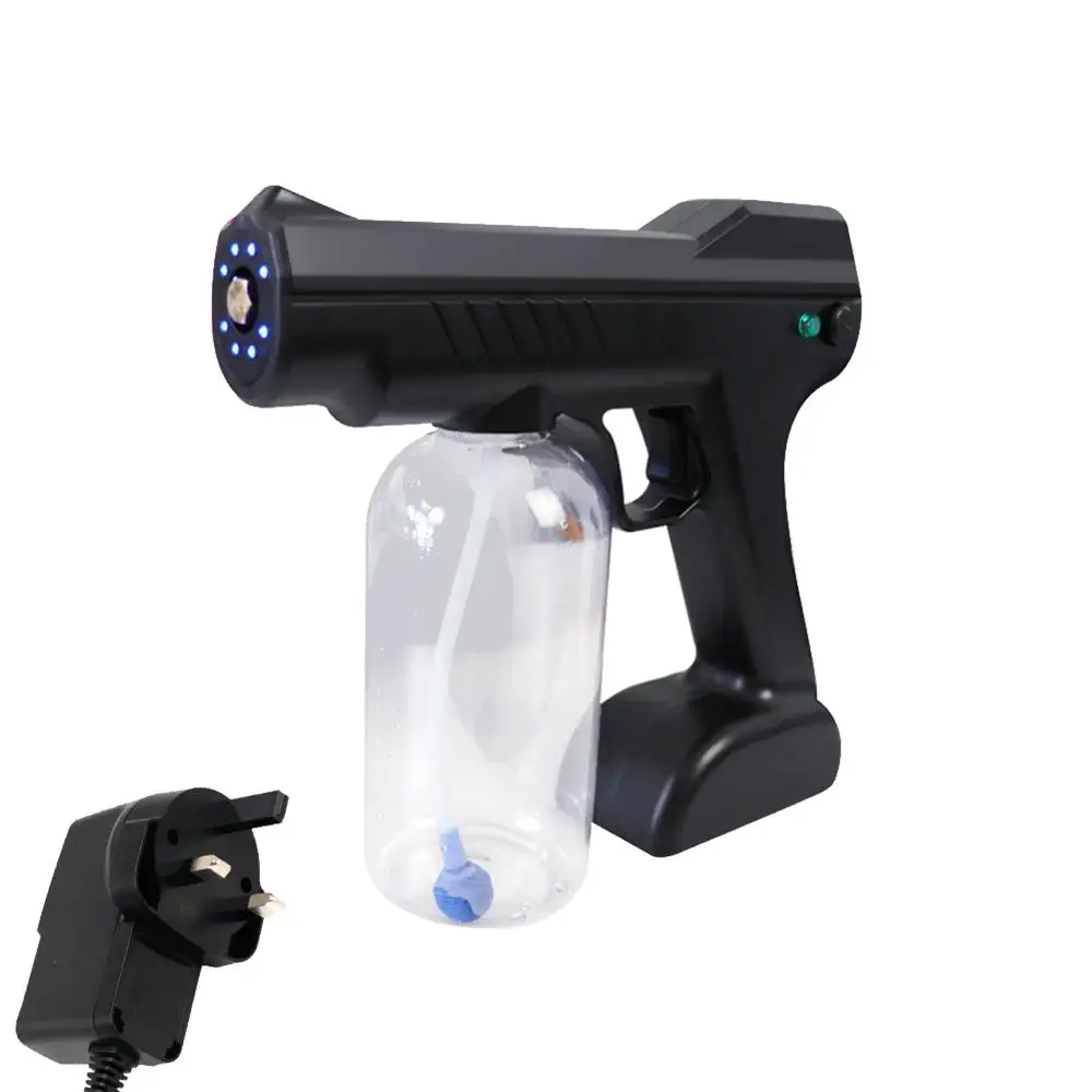 Rechargeable Electrostatic Battery Fogger Machine Portable Sprayer Gun wireless chargeing Nano Blue Ray Atomizer Office School-3